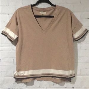 Madewell Oversized High Low V-Neck Shirt